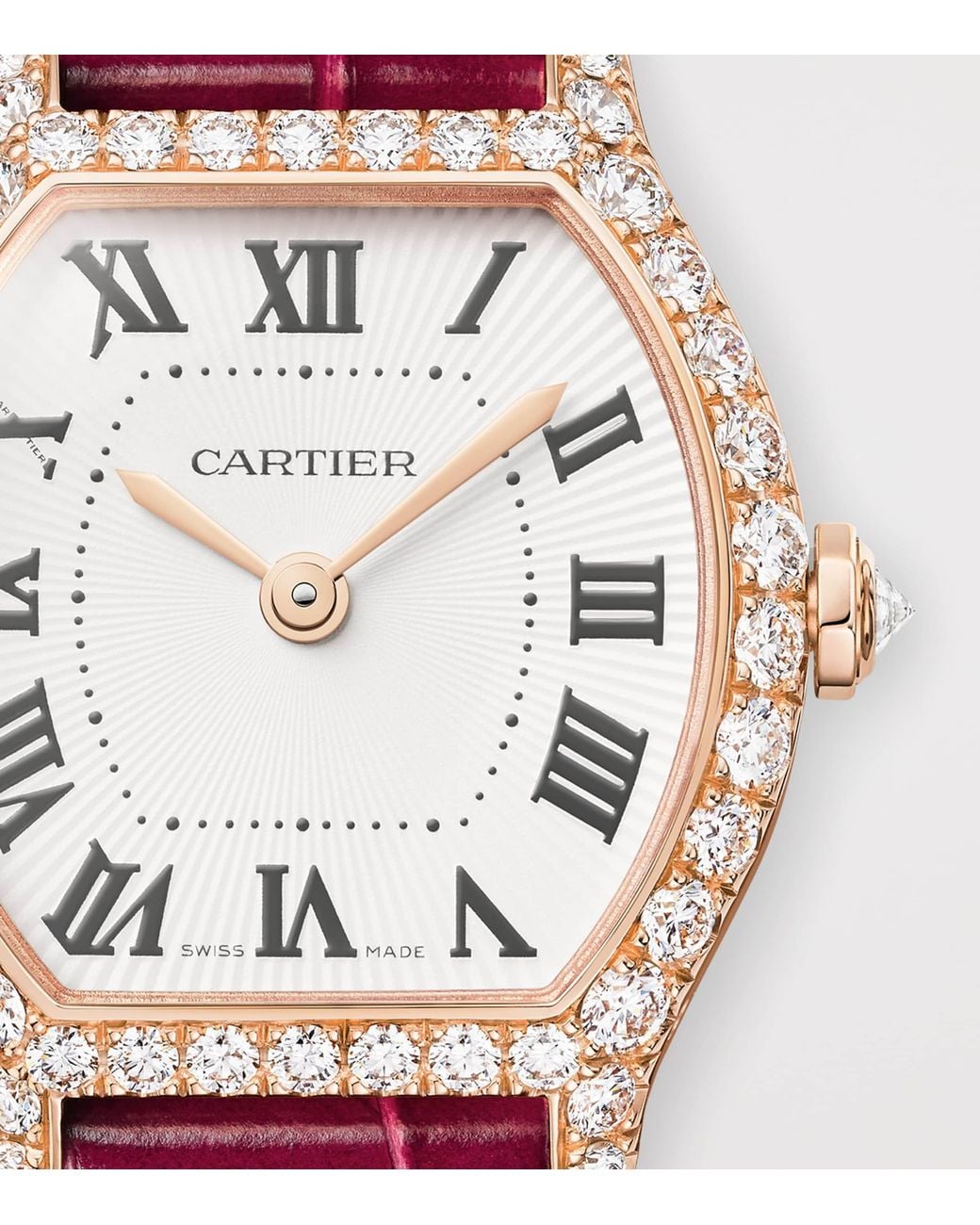 Cartier Red And Diamond Tortue Watch