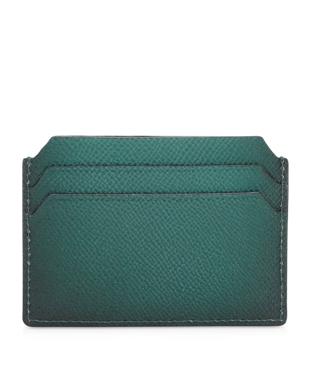 Santoni Green Leather Card Holder for men
