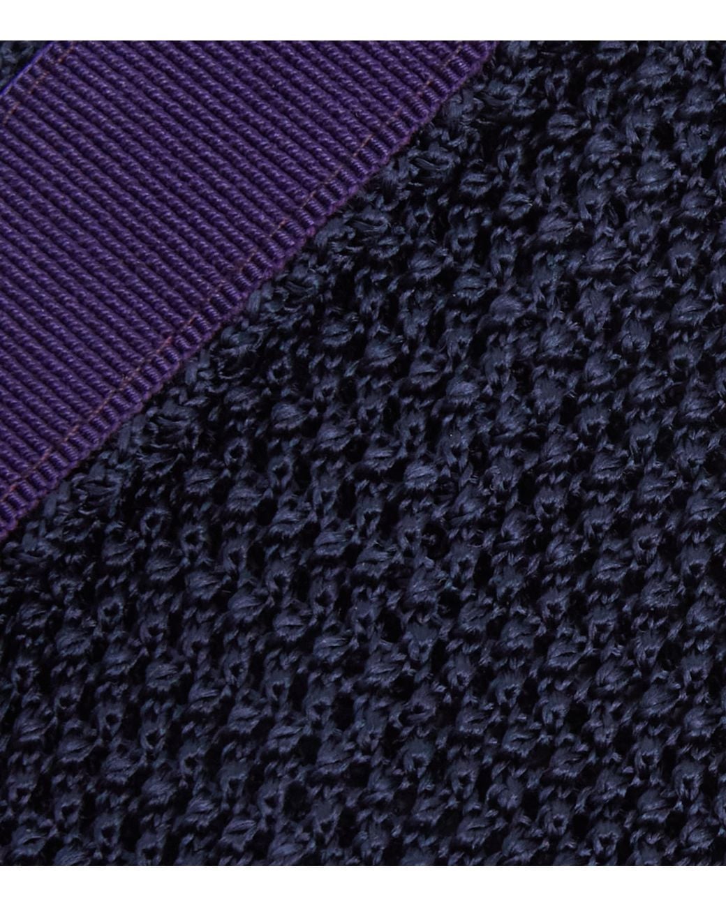 Ralph Lauren Blue Silk Knitted Tie for men