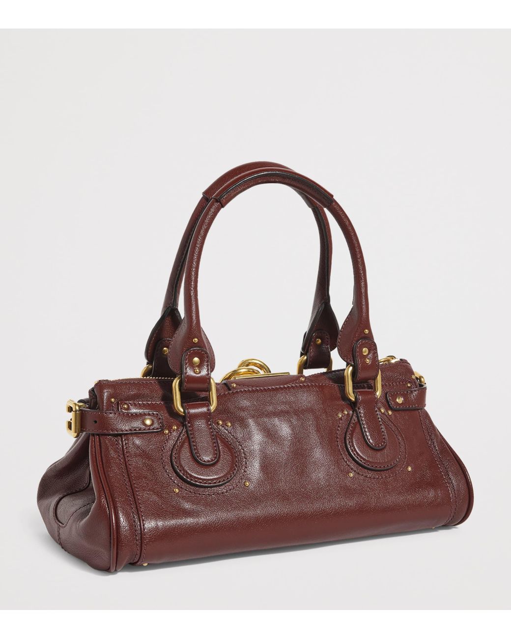 Chloé Brown Leather Paddington Top-Handle Bag