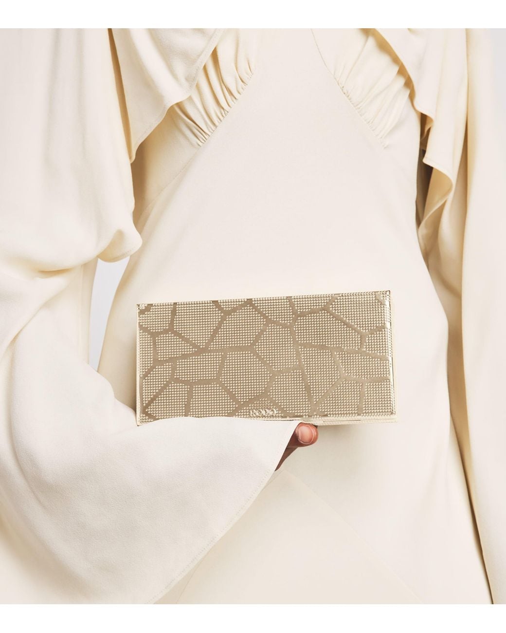 Rodo Natural Mosaic Rectangle Clutch Bag