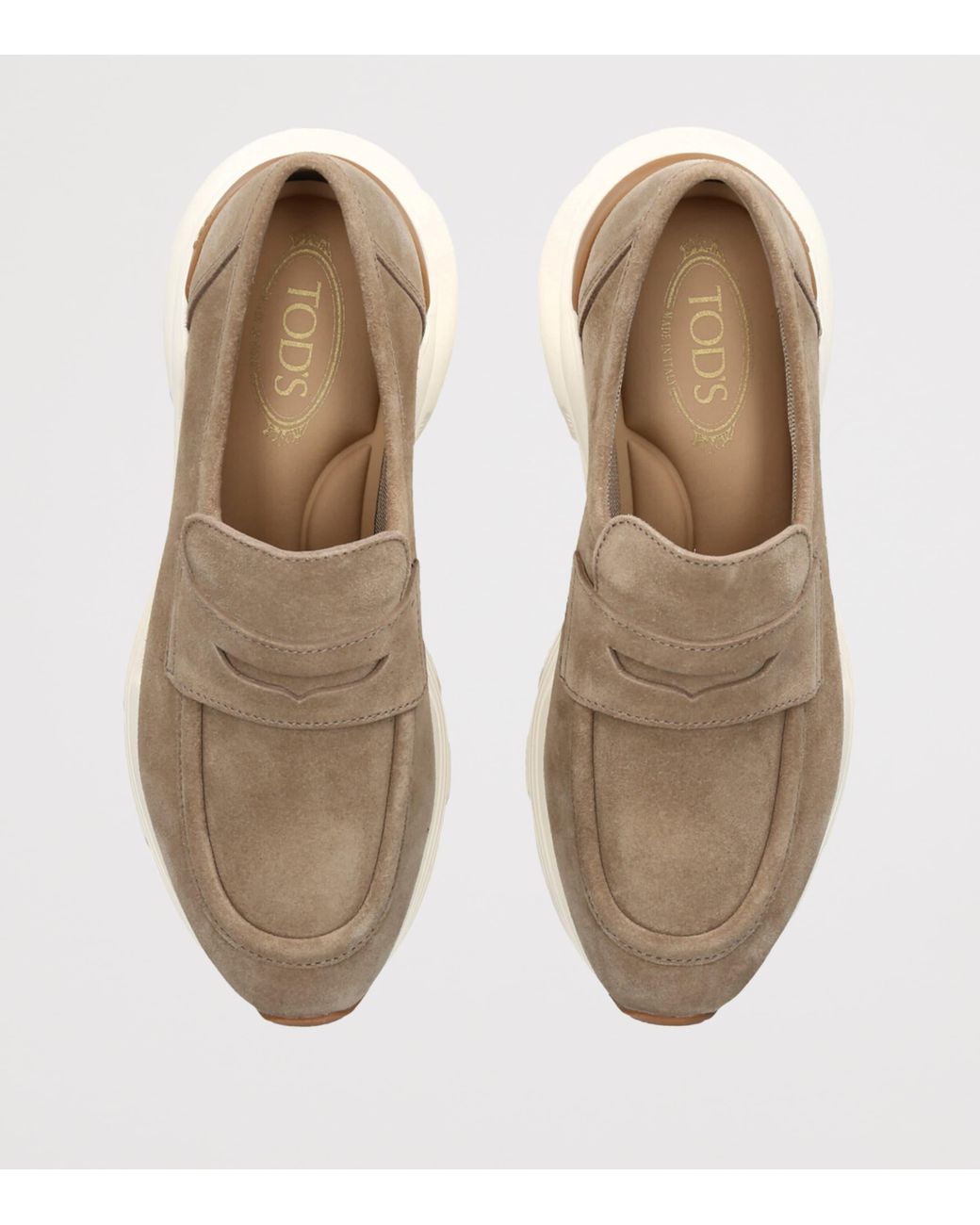 Tod's Natural Suede Sport 54 Loafers 25