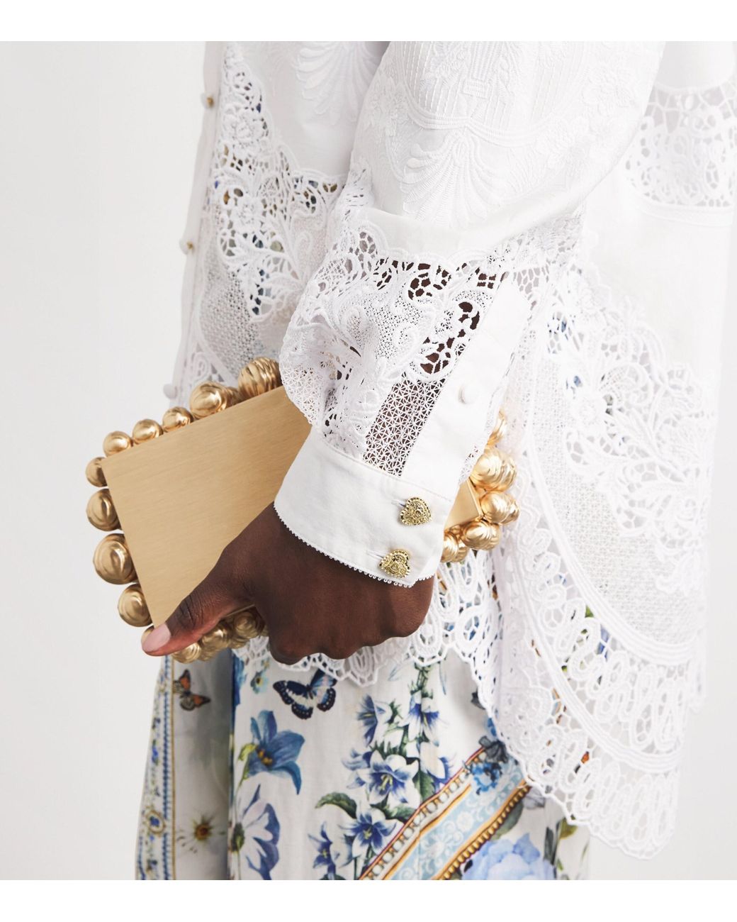 Camilla White Cotton Broderie Anglaise Shirt