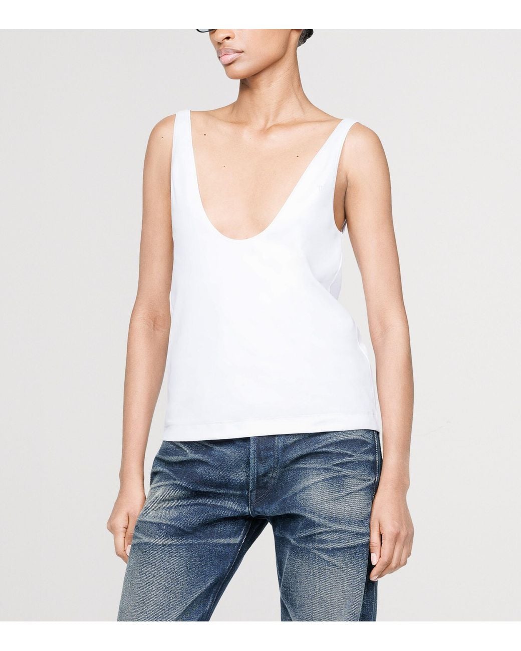 Tom Ford White Stretch-Cotton Tank Top