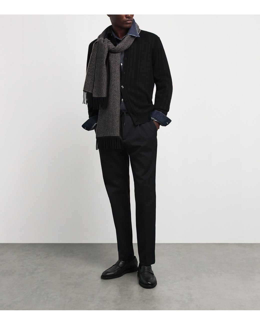 Herno Black Technical Drawstring Trousers for men