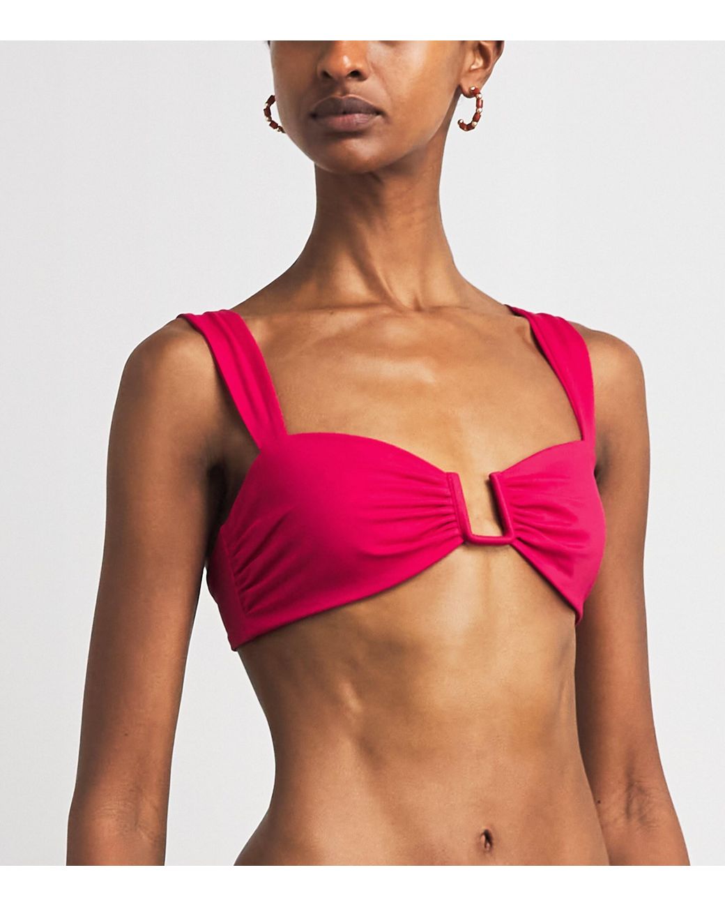 Away That Day Pink Cannes Bikini Top