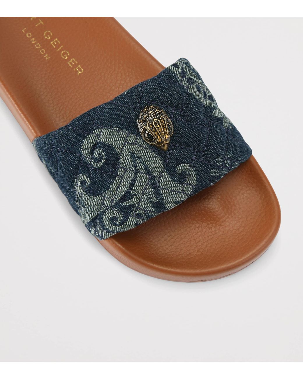 Kurt Geiger Blue Meena Eagle Slides