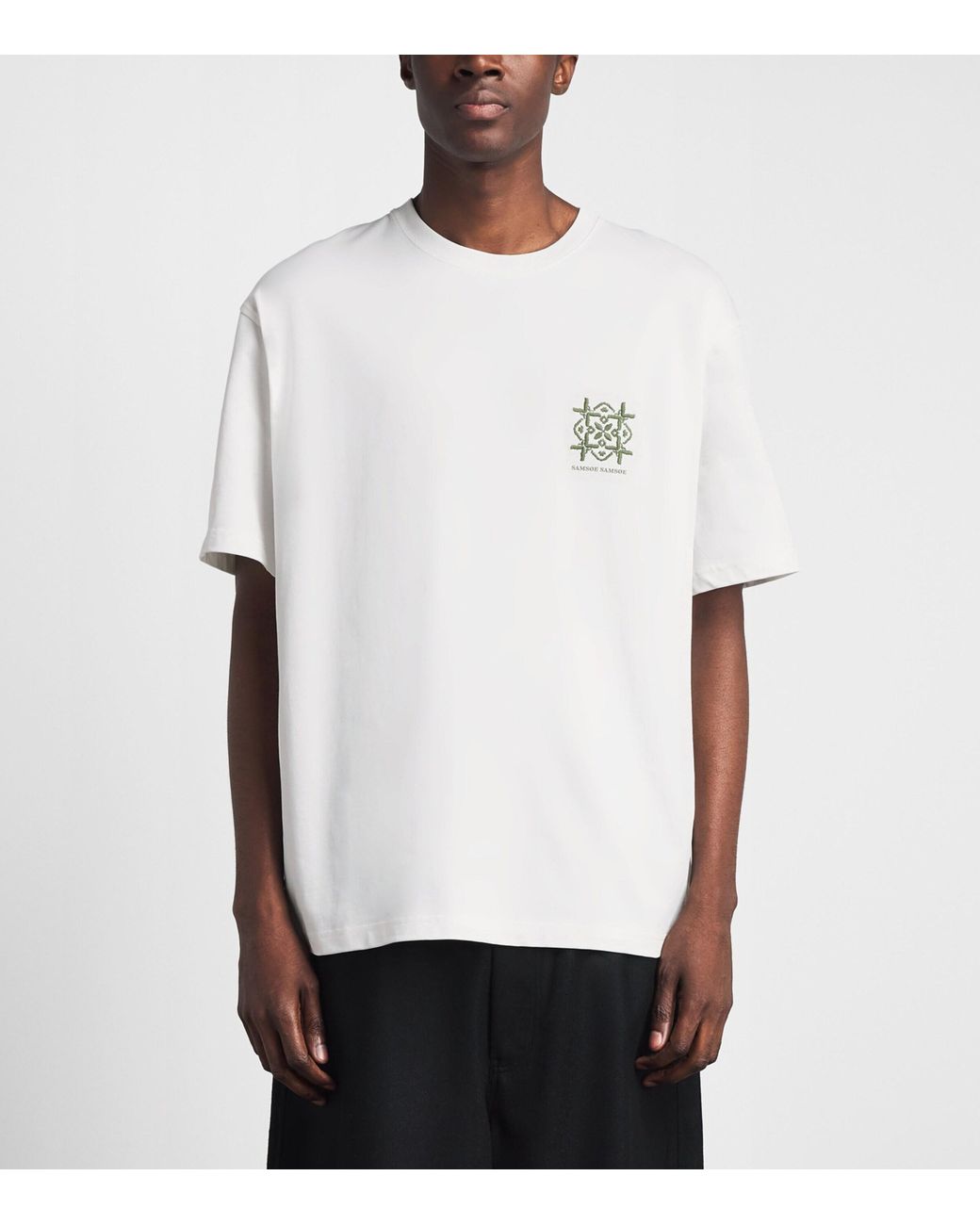 Samsøe & Samsøe White Organic Cotton Sajes T-Shirt for men
