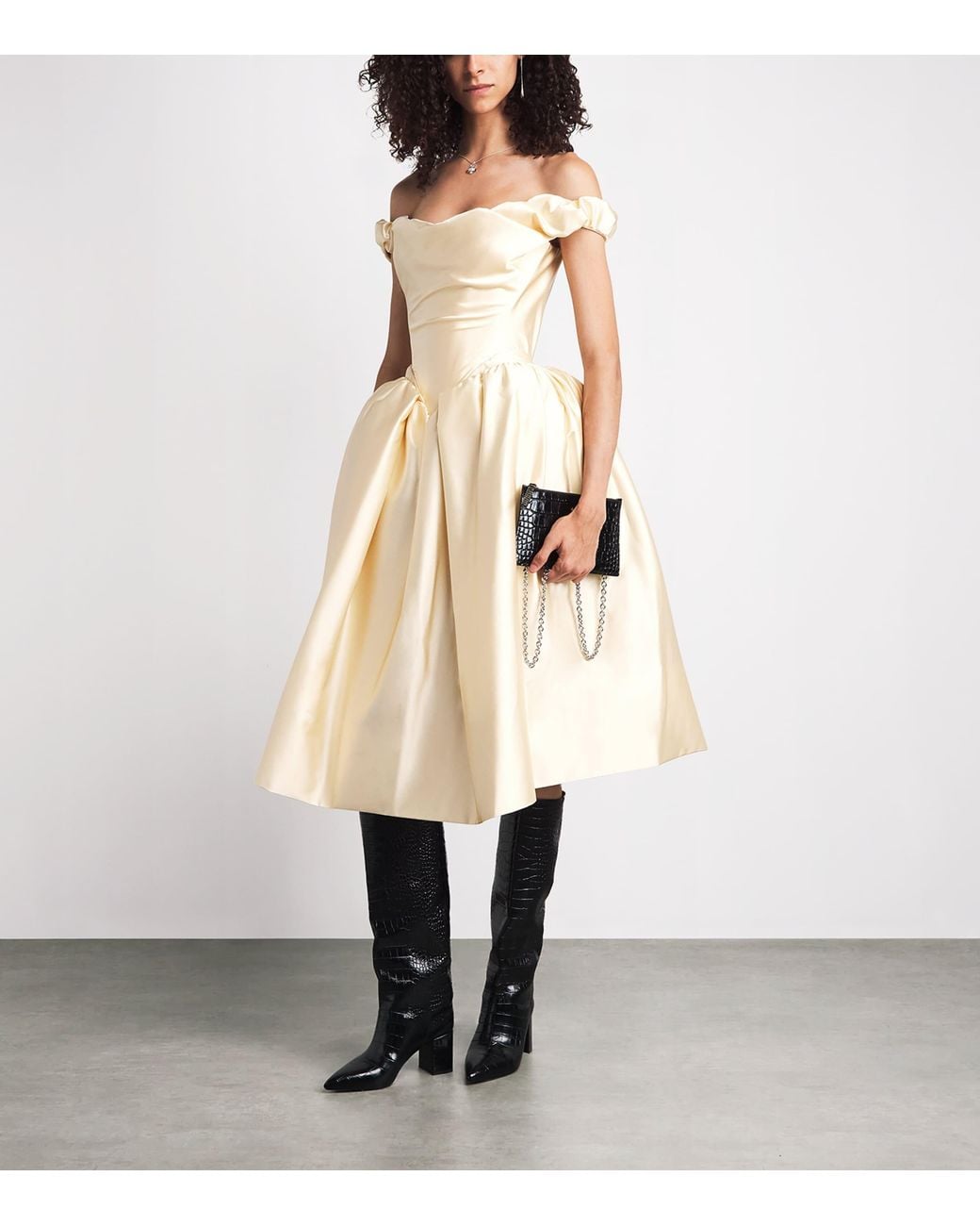Vivienne Westwood Natural Satin Lady Midi Dress
