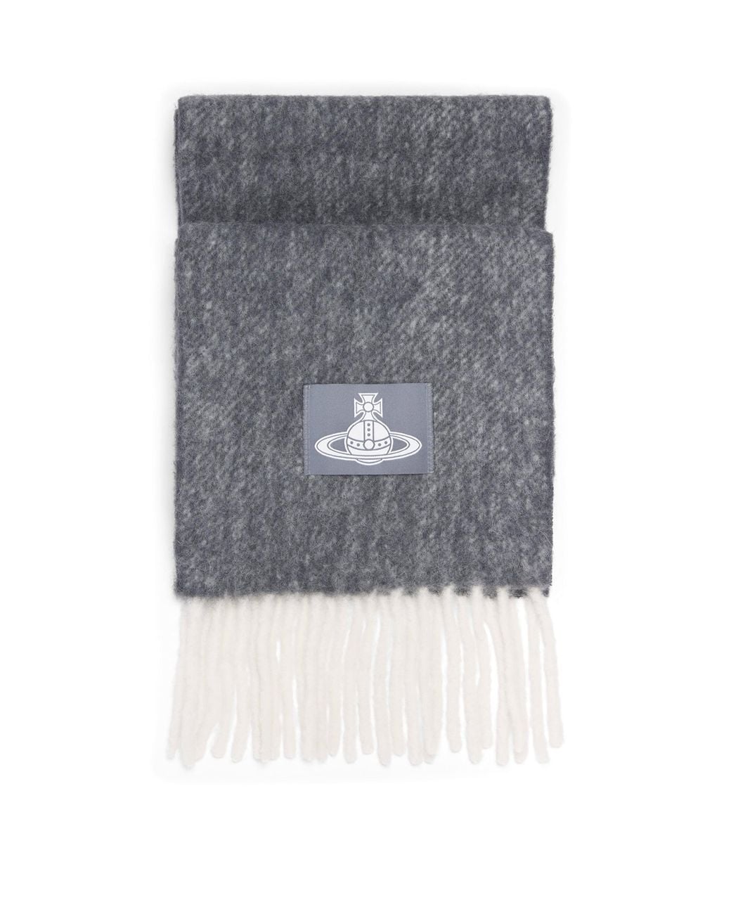 Vivienne Westwood Gray Alpaca-Blend Orb Scarf for men