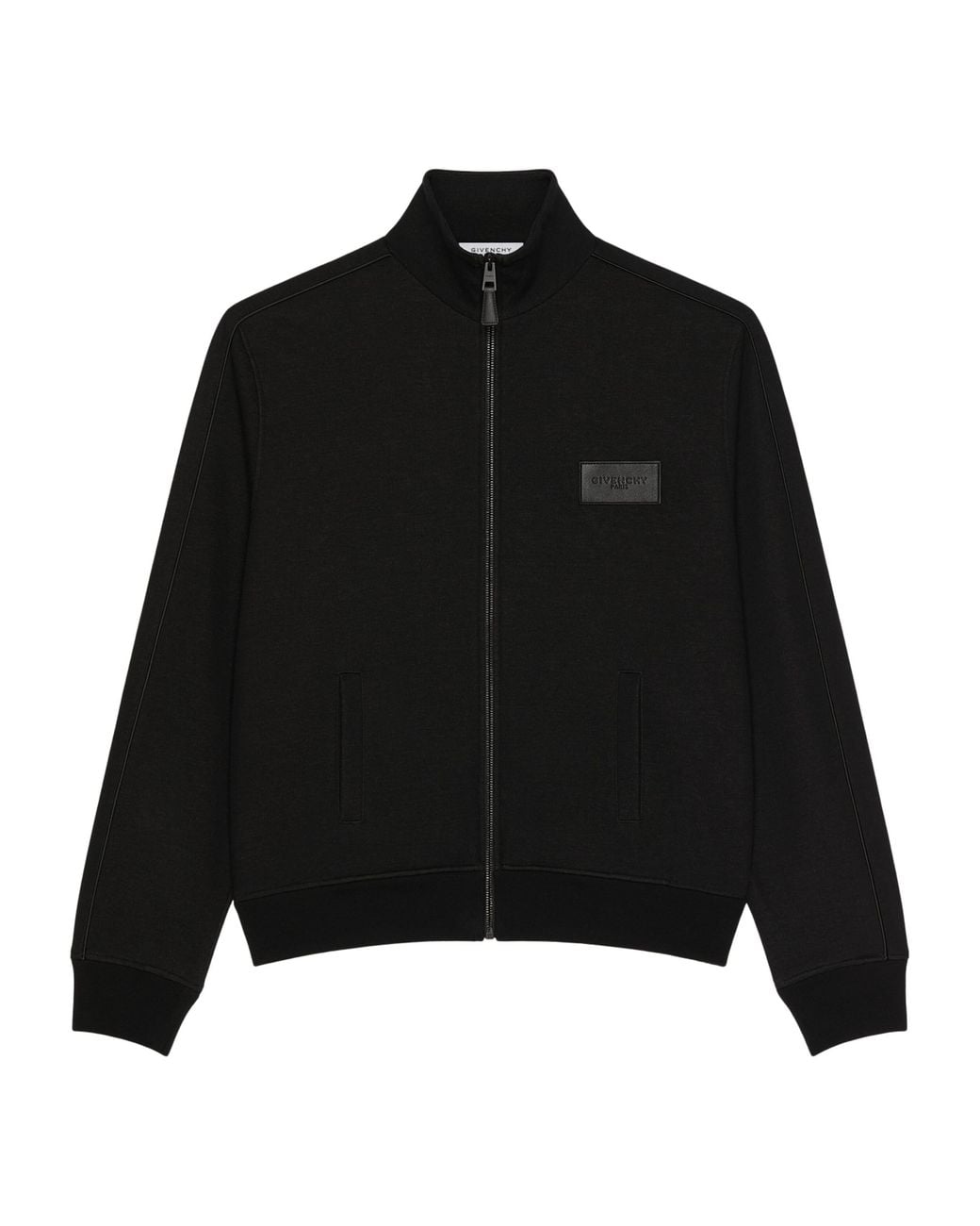 Givenchy Black Jersey Funnel-Neck Bomber Jacket for men