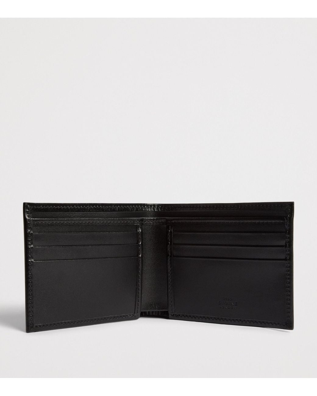 Swaine Black Leather Bifold Wallet for men