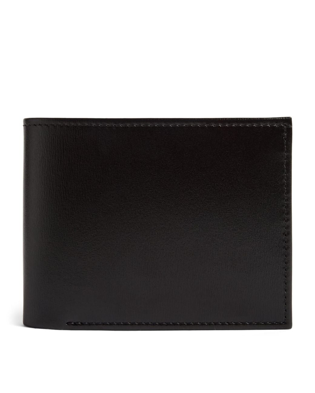 Swaine Black Leather Bifold Wallet for men