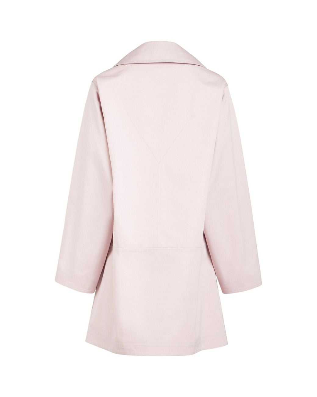 Alaïa Pink Cotton-Silk Leather-Trim Coat