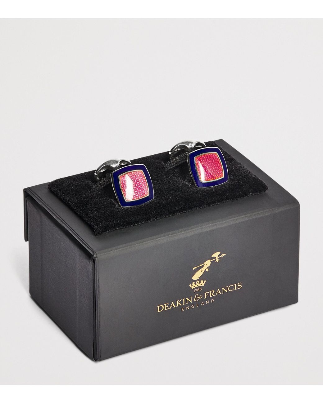 Deakin & Francis Red Sterling And Enamel Cufflinks for men