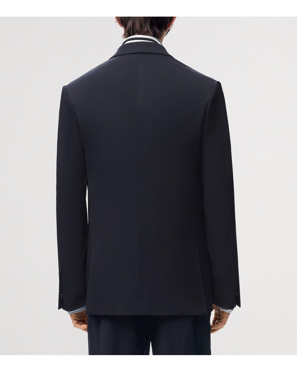 Loewe Blue Double-Breasted Jacket With Cuffs for men