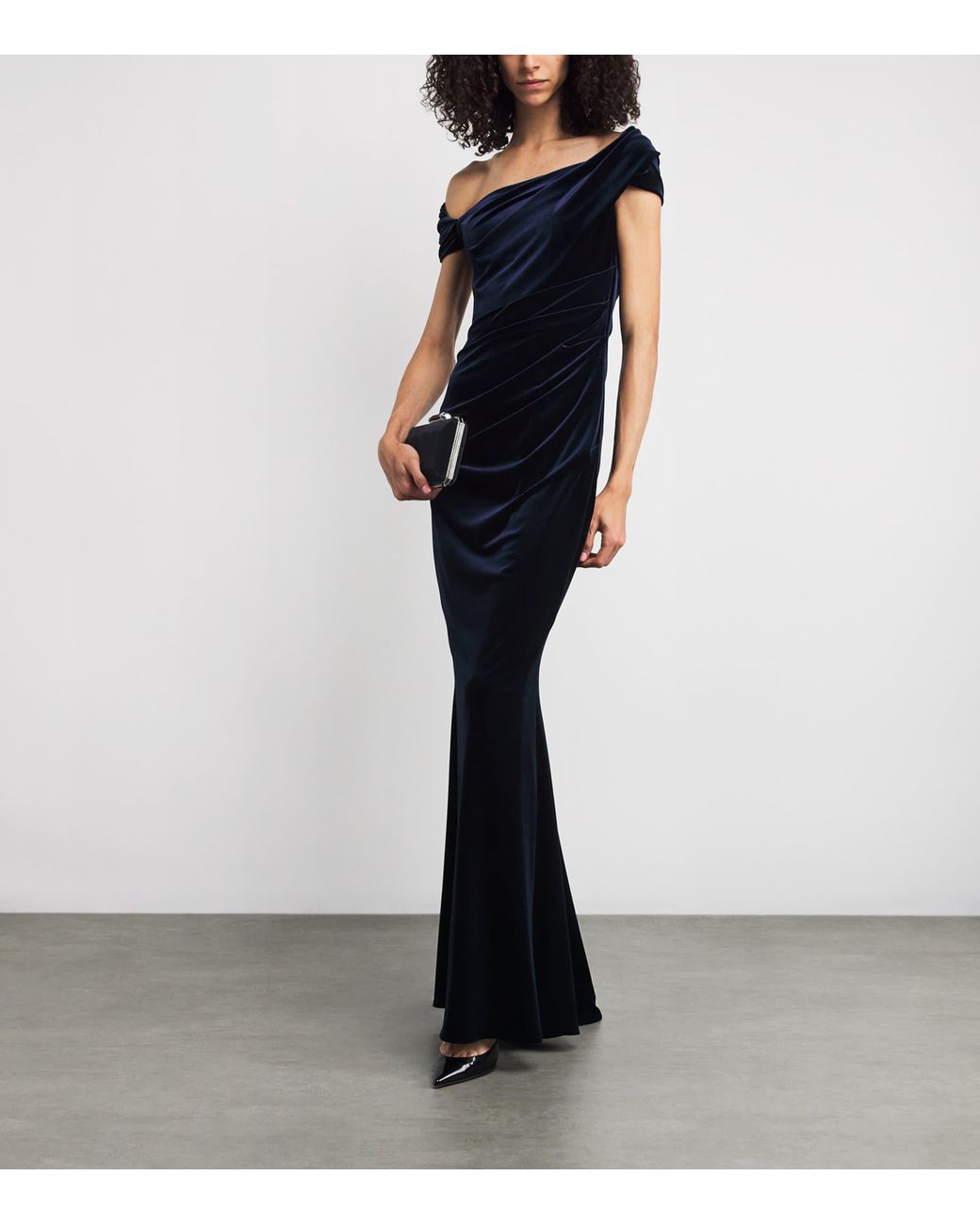 Talbot Runhof Velvet Donavan Maxi Dress in Black | Lyst
