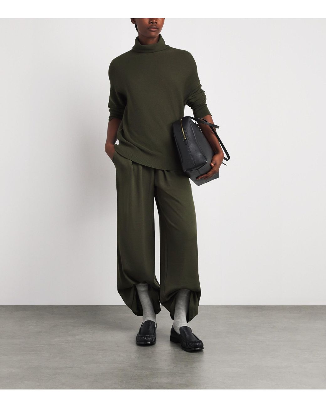 Molli Green Virgin Wool Rollneck Sweater