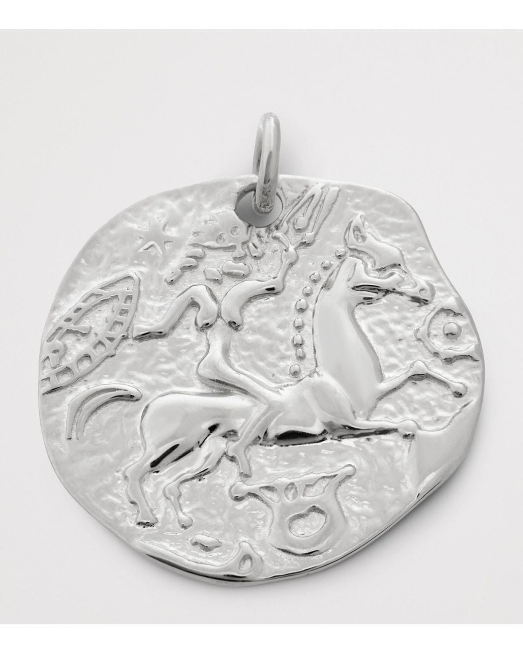 Monica Vinader Metallic Sterling Talisman Goddess Coin Pendant