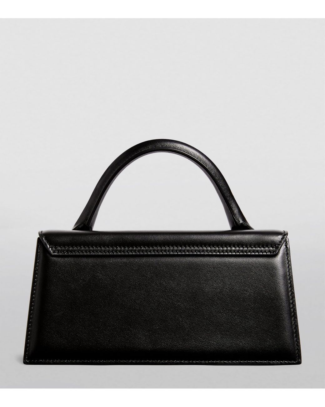 Jacquemus Black Leather Le Chiquito Long Top-Handle Bag