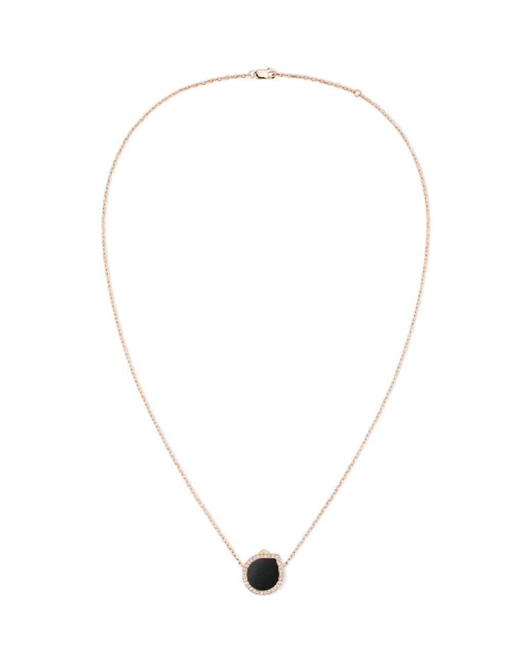 Repossi White And Diamond Antifer Pendant Necklace