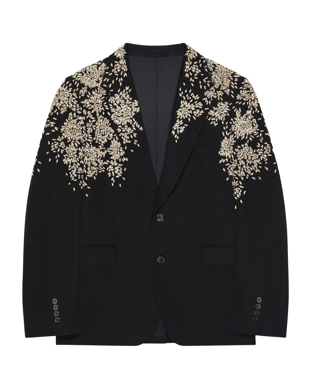 Givenchy Black Wool Embellished Blazer for men