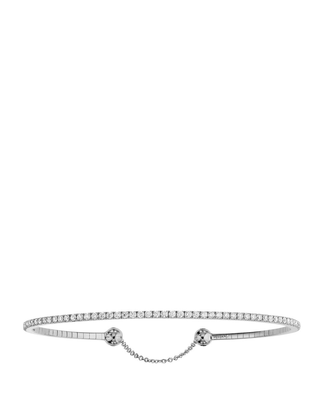 Messika White Skinny Classique And Diamond Bracelet