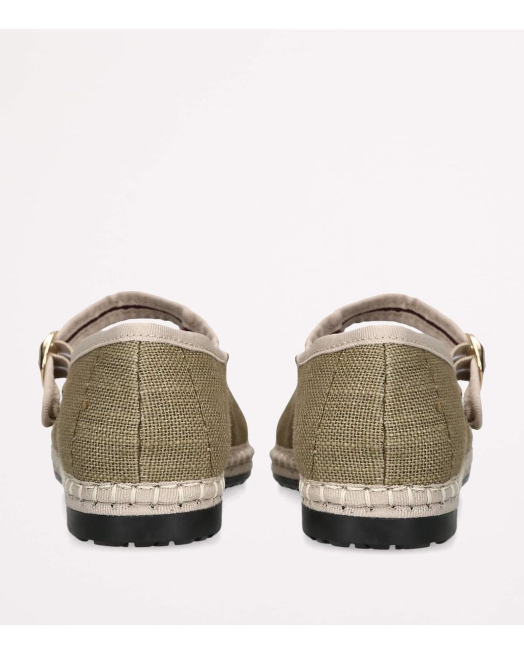 Flabelus Green Linen Ishmael Mary Janes