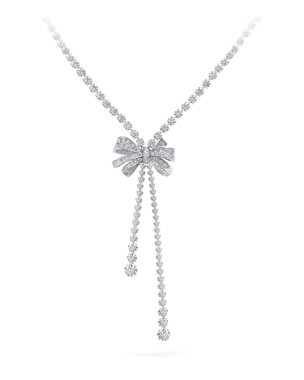 Graff Metallic And Diamond Tilda's Bow Necklace
