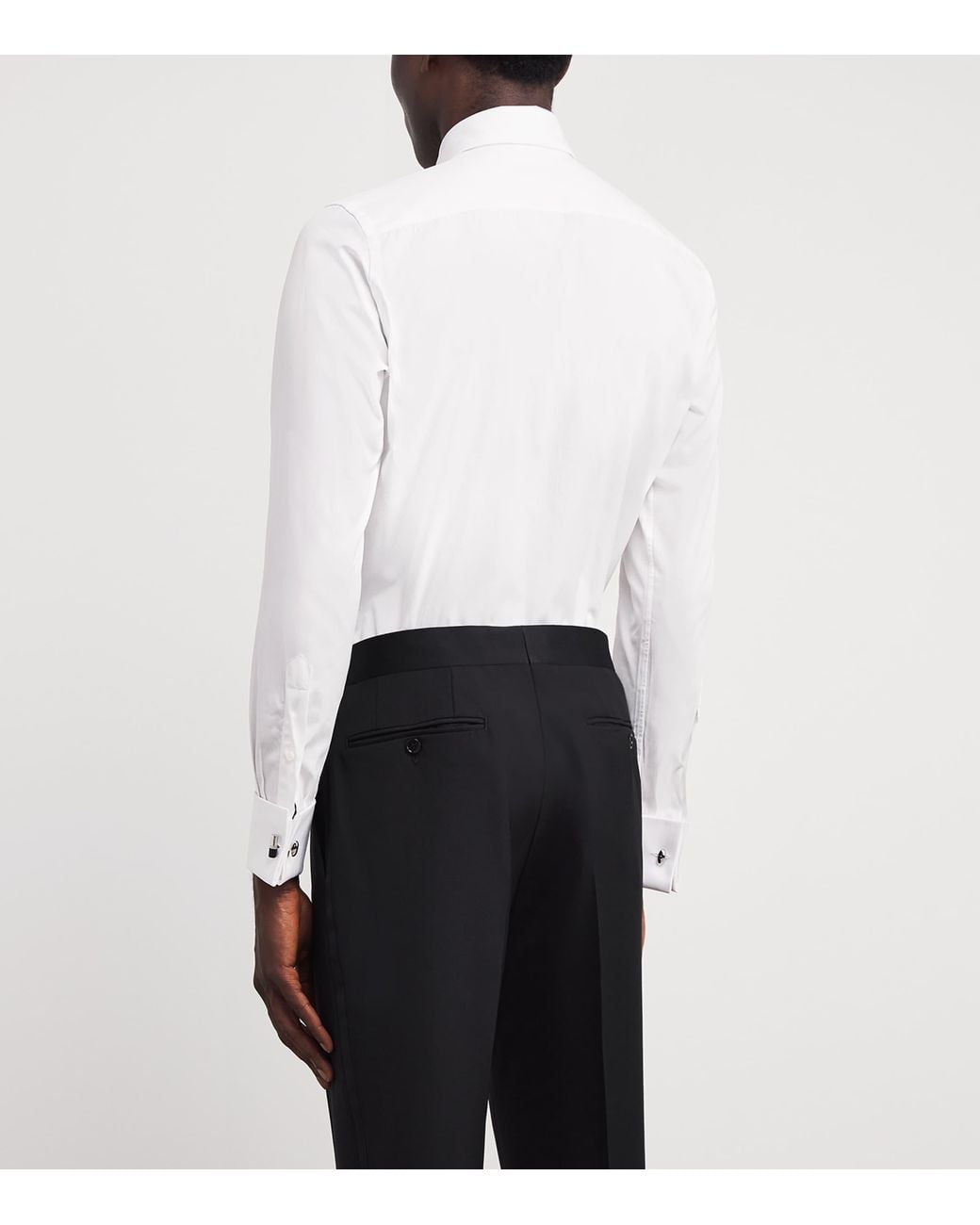 Canali White Cotton Ceremony Dress Shirt for men