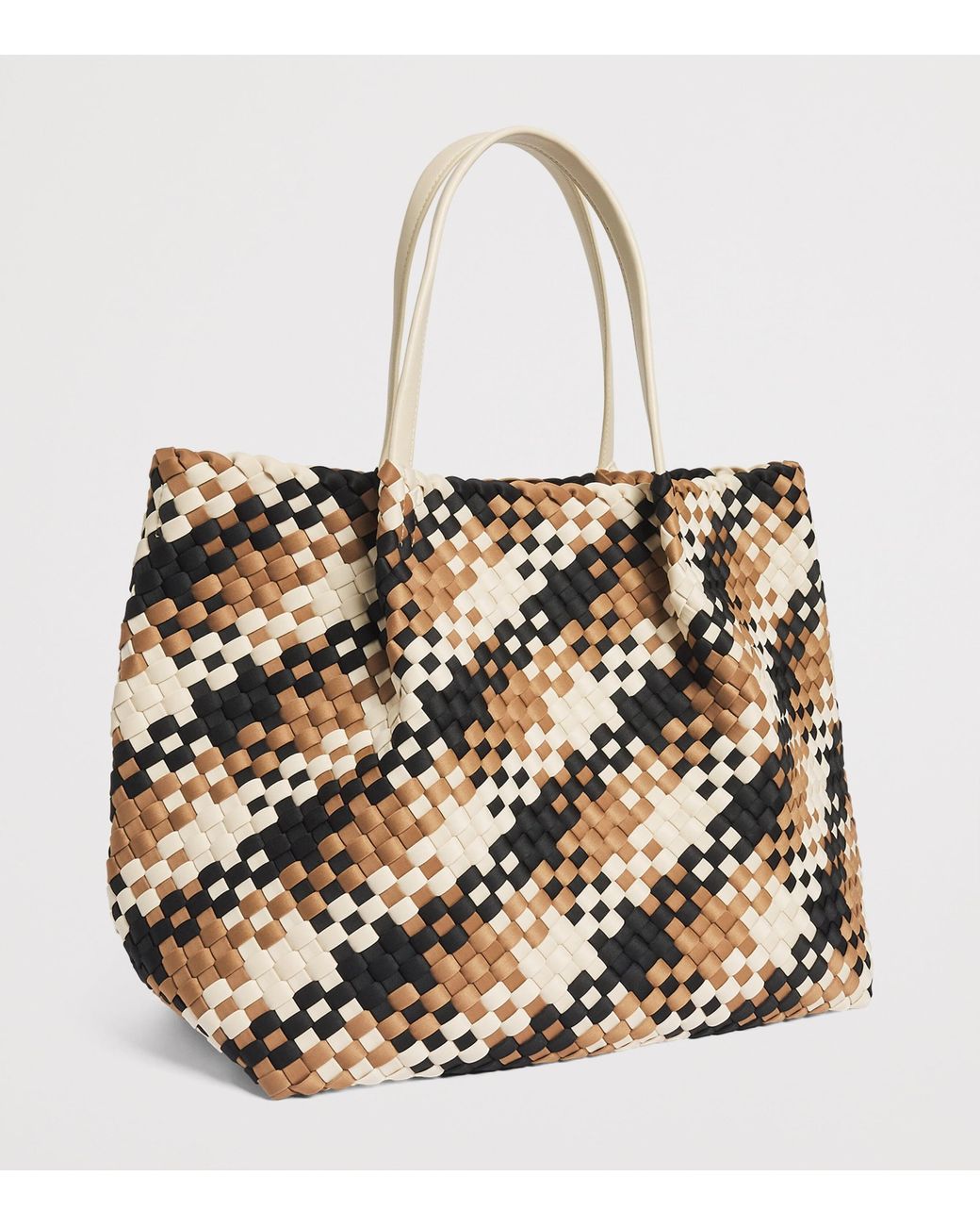 Harrods Metallic Neoprene Woven East-West Tote Bag