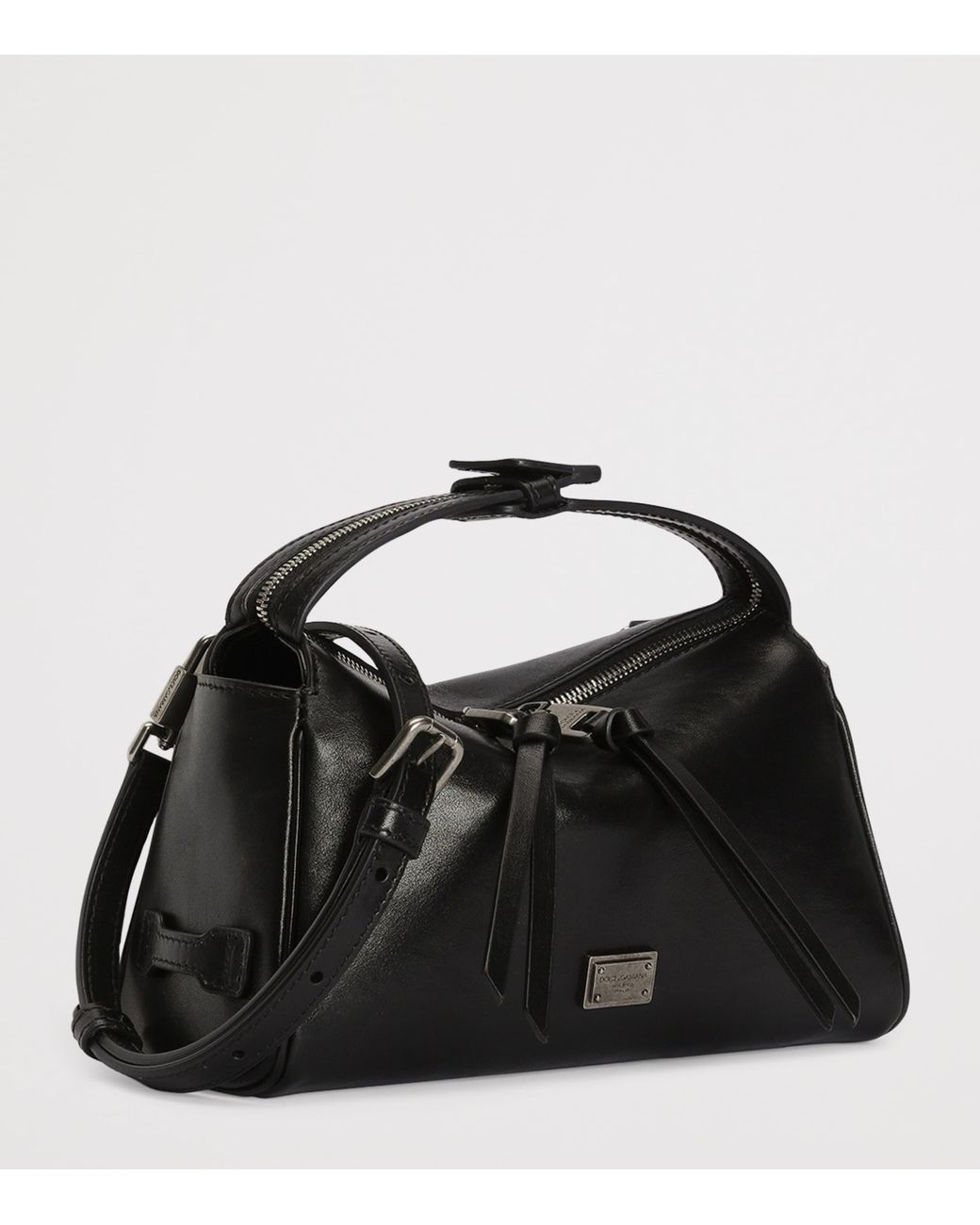 Dolce & Gabbana Black Calfskin Vittoria Shoulder Bag