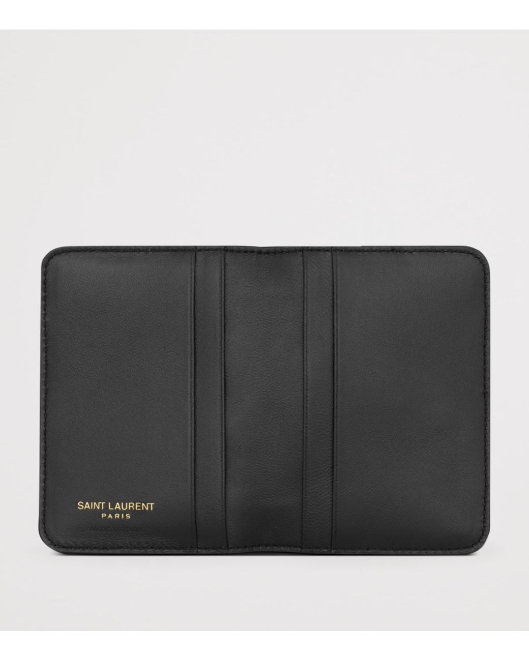 Saint Laurent Black Leather Jamie Bifold Card Holder