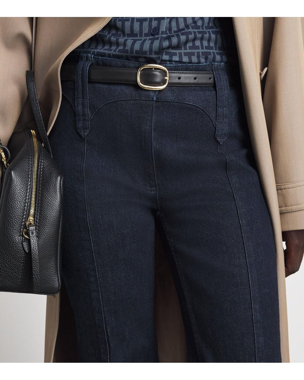 Tory Burch Blue Mid-Rise Slim Jeans