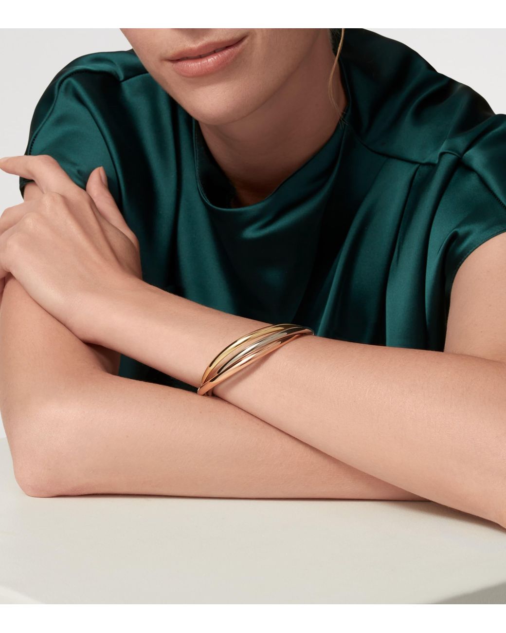 Cartier Natural Large, Rose And Trinity Bracelet
