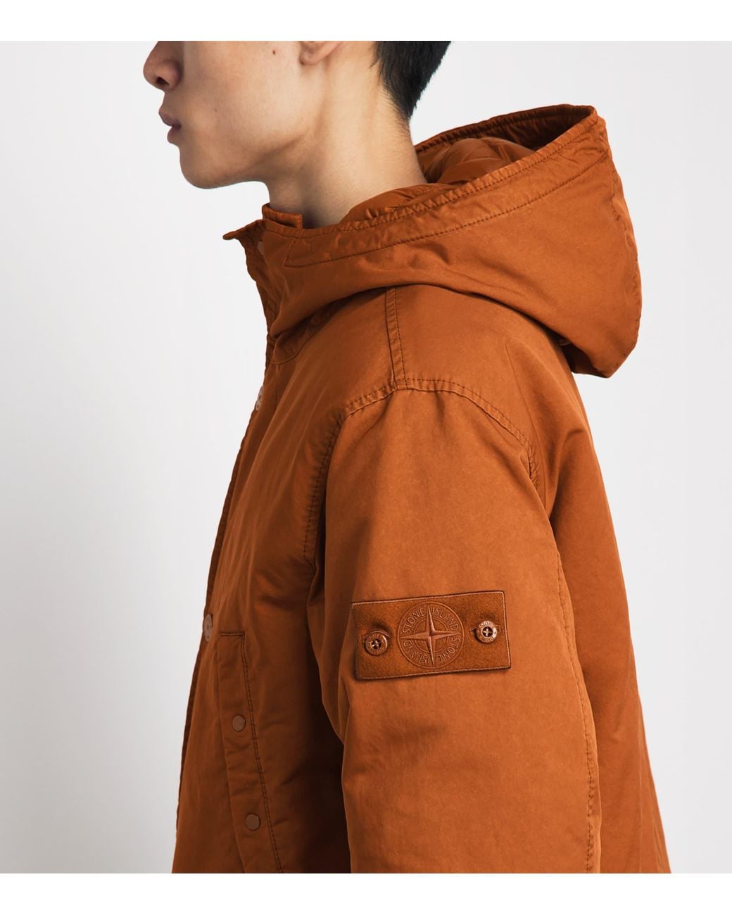 Stone Island Orange Ghost Piece Down-Fill Parka for men