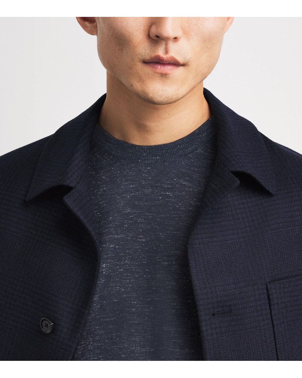 Paul & Shark Blue Silk-Cashmere-Linen T-Shirt for men