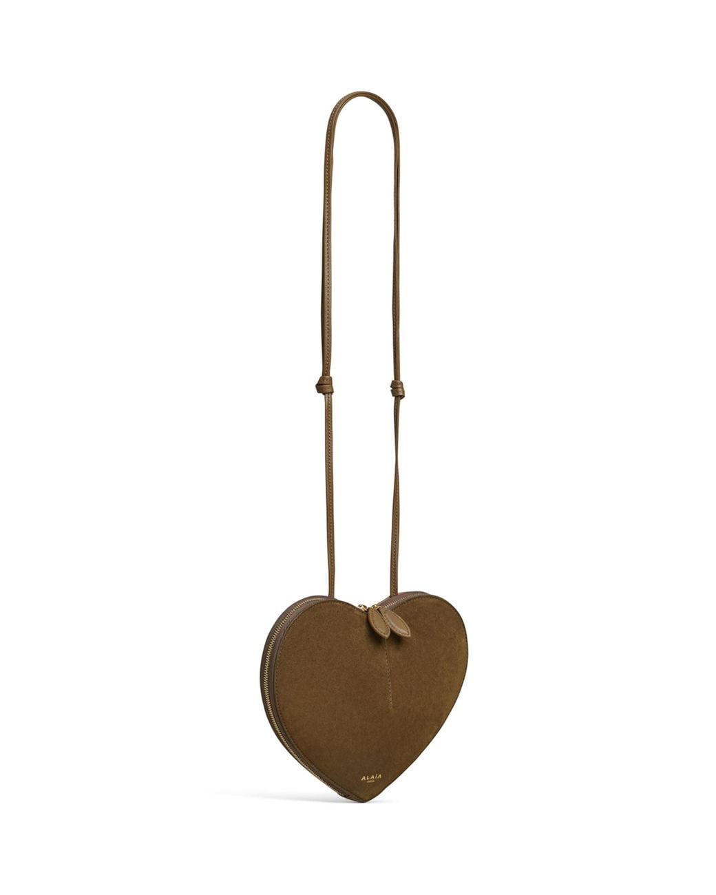 Alaïa Metallic Mini Suede Le Coeur Shoulder Bag