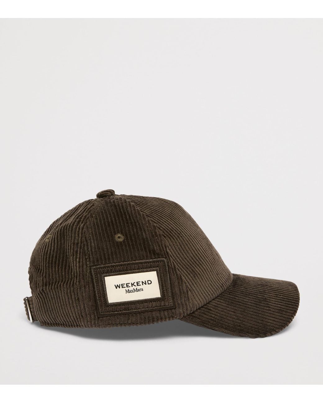 Weekend by Maxmara Brown Cotton Corduroy Baseball Cap