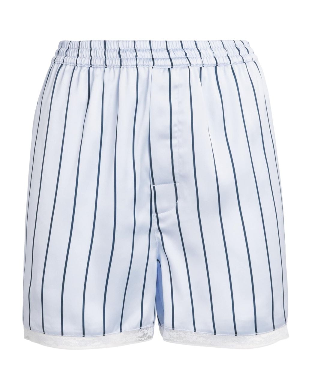 Skims Blue Woven Shine Boxer Shorts