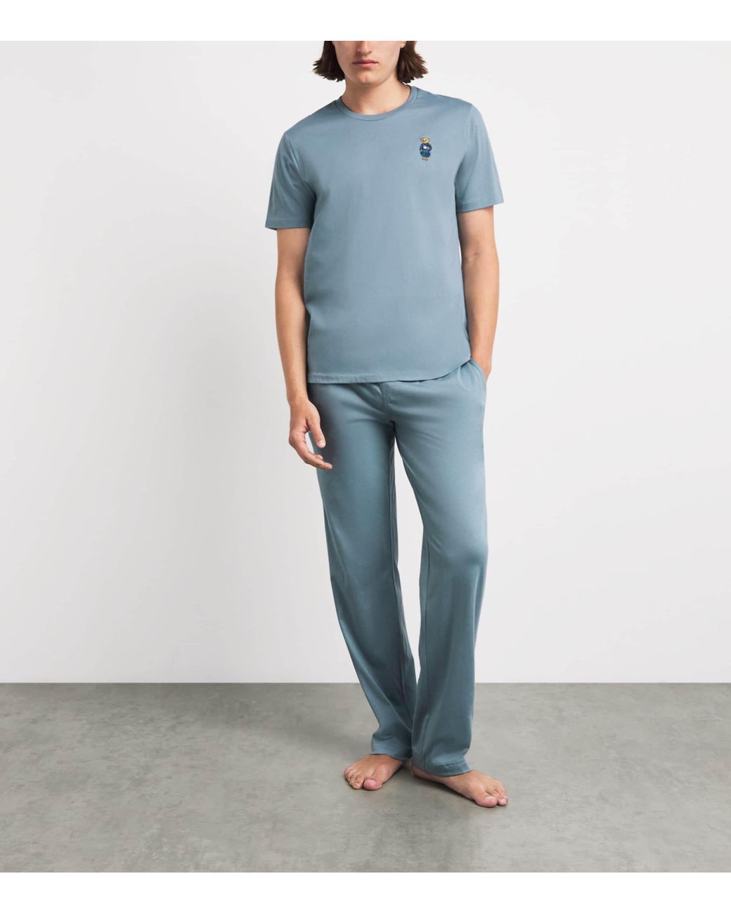 Polo Ralph Lauren Blue Cotton Polo Bear Pyjama Top for men