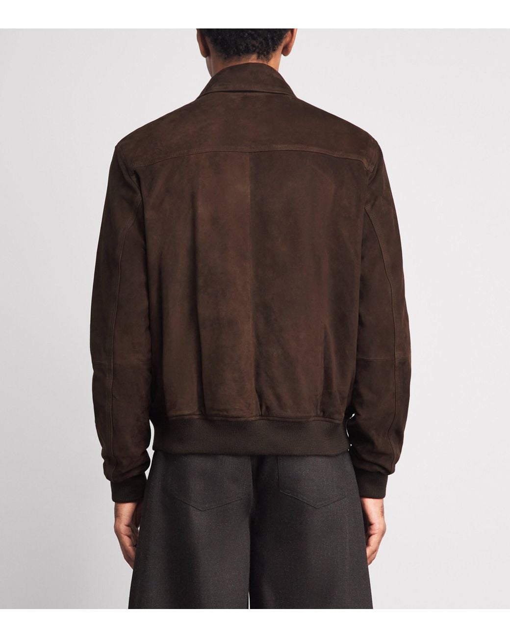 Arma Brown Lamb Suede Tomme Reversible Jacket for men