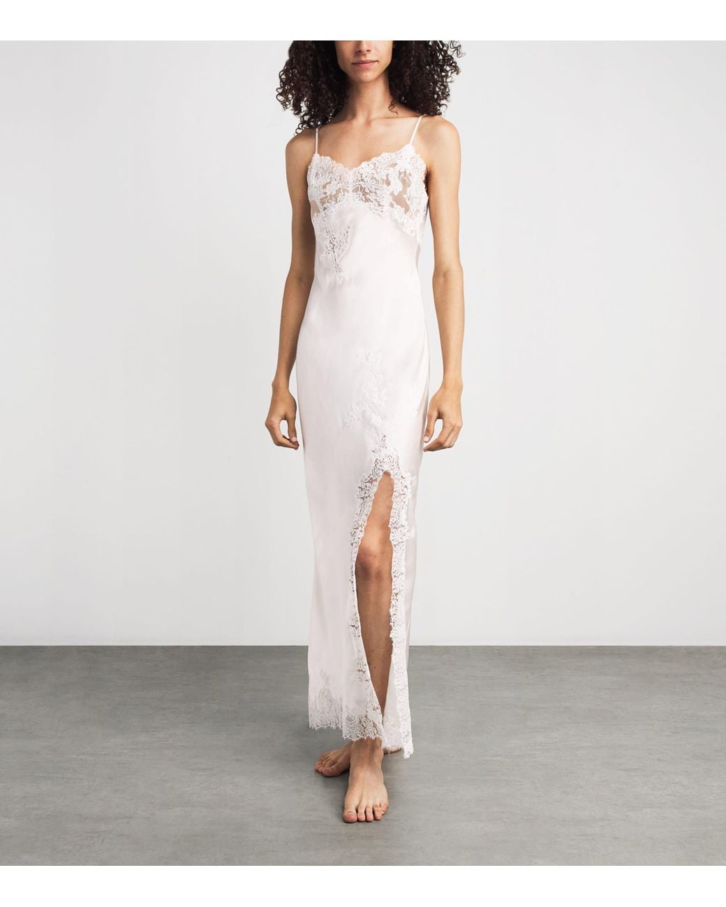 Rosamosario White Silk Fatima The Bride Slip Dress