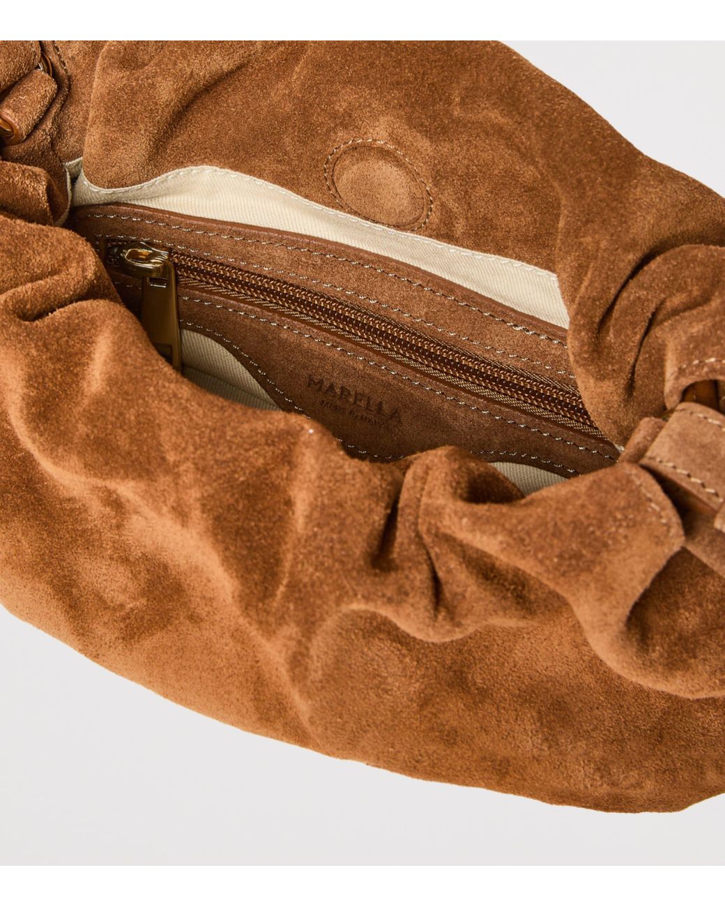 Marella Brown Suede Clutch Bag