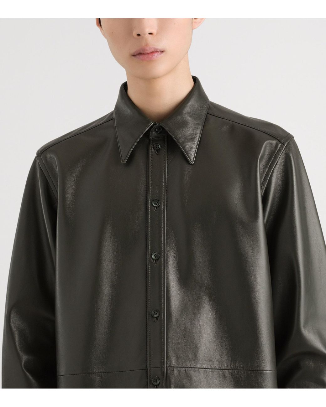 Dolce & Gabbana Black Leather Shirt for men