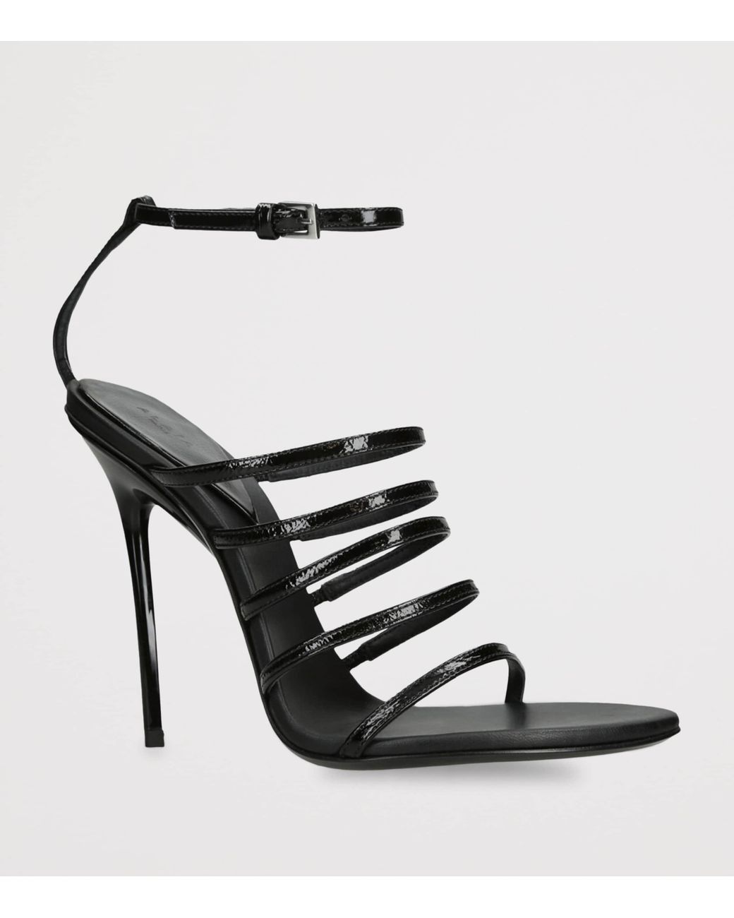 Alaïa Black Leather Strappy Heeled Sandals 110