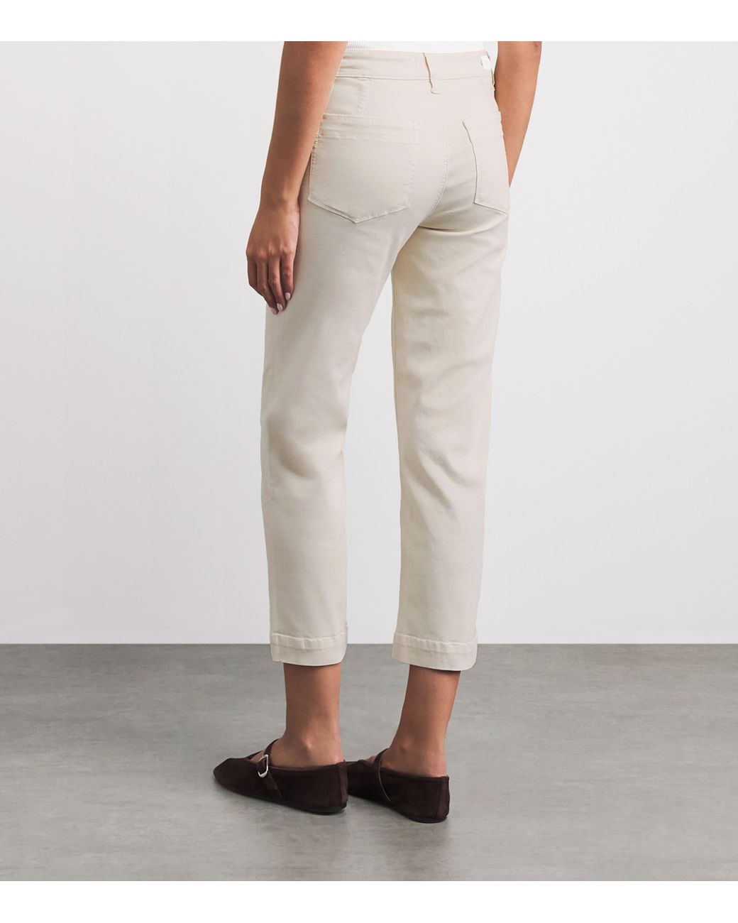 PAIGE White Quincy Ankle Straight Jeans