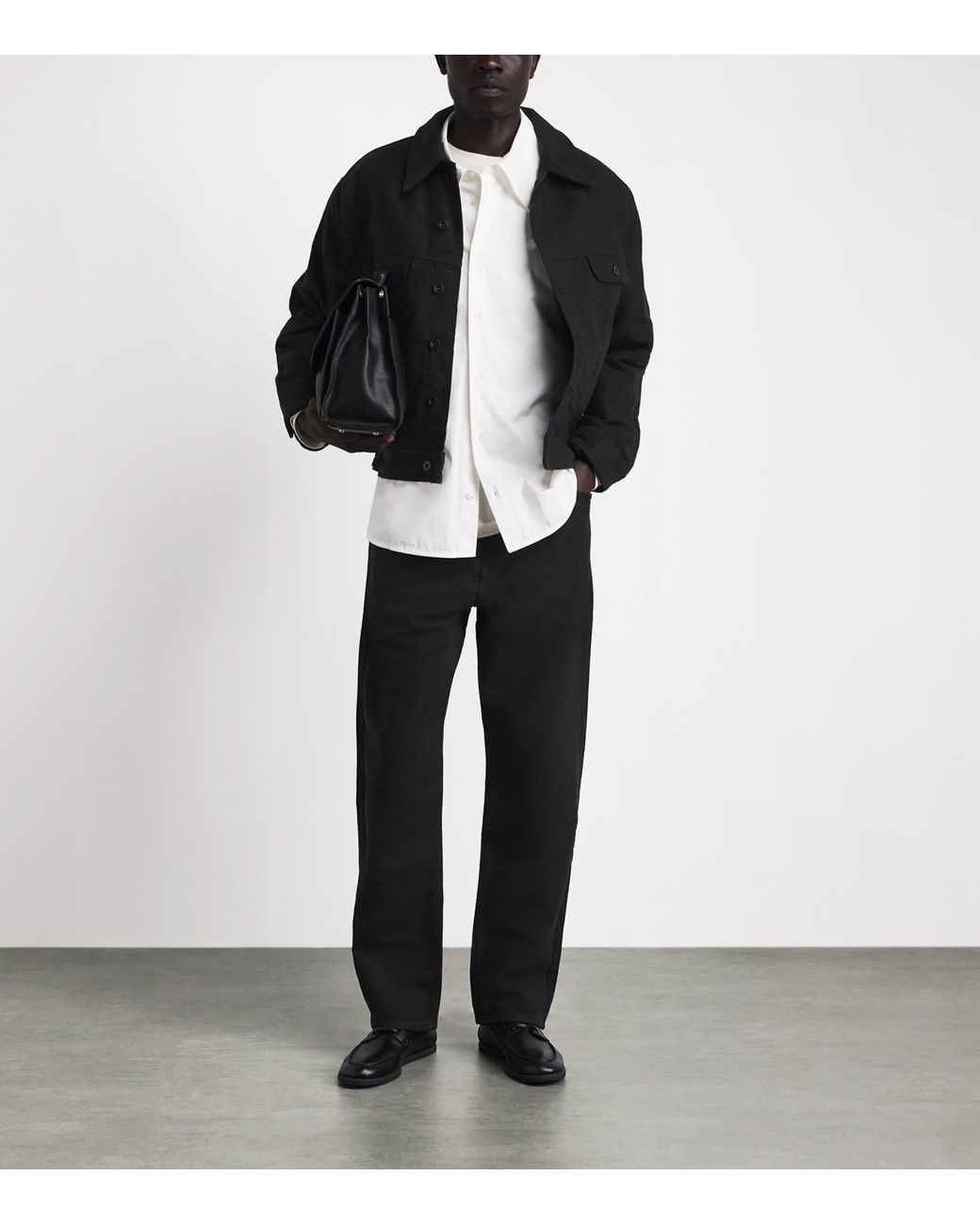 Studio Nicholson Black Moleskin Derby Jacket for men