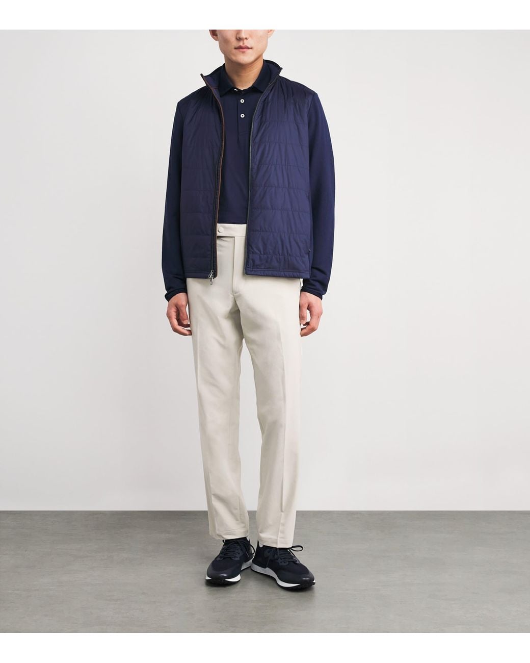 Ralph Lauren Blue Padded High-Neck Jacket for men