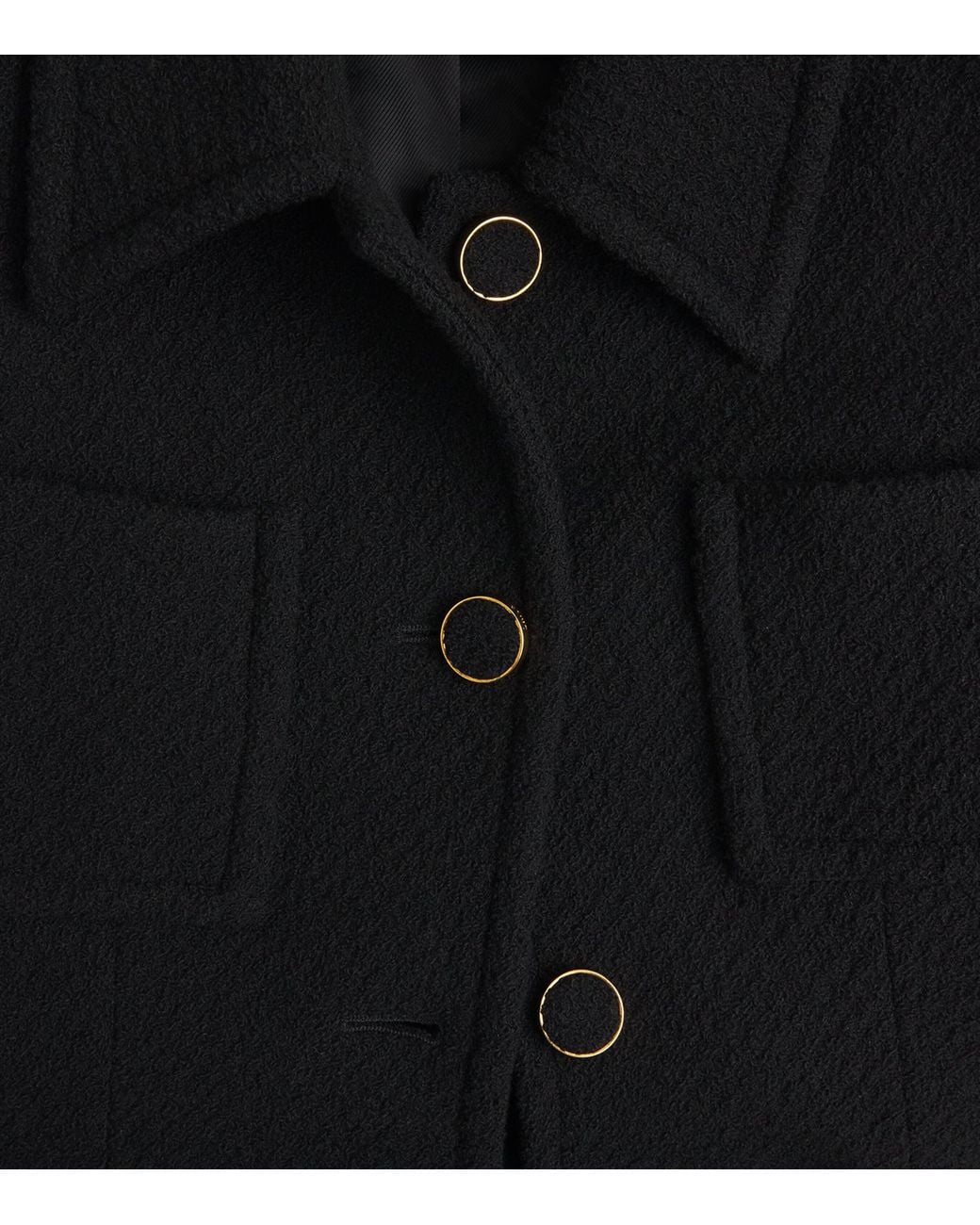 Chloé Black Wool-Blend Fitted Tailored Jacket